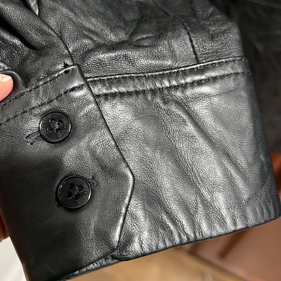 Zadig & Voltaire Leather Crinkled Shirt - Picture 8 of 8